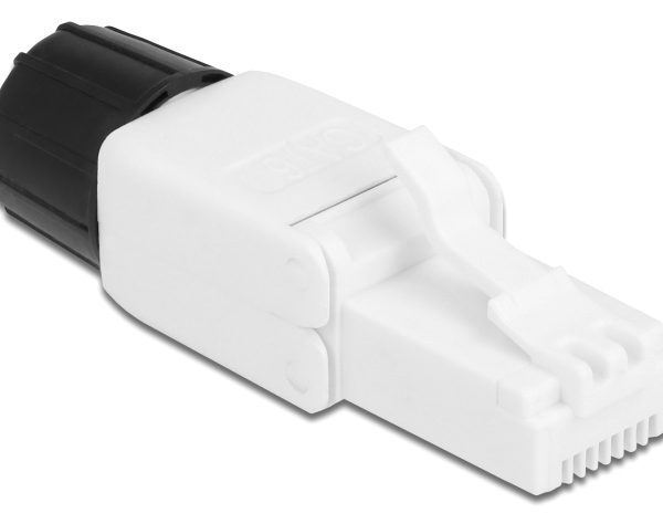 DELOCK βύσμα RJ45 CAT 6 UTP 86977, tool-free, λευκό