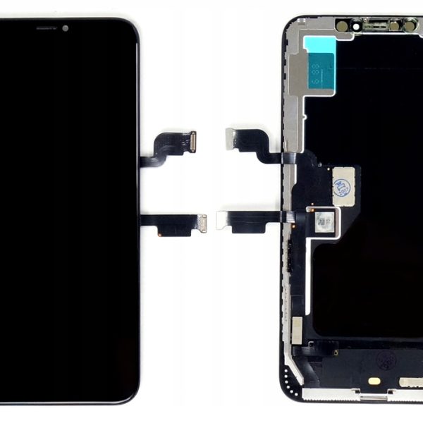 TW INCELL LCD για iPhone XS Max, camera-sensor ring, earmesh, μαύρη