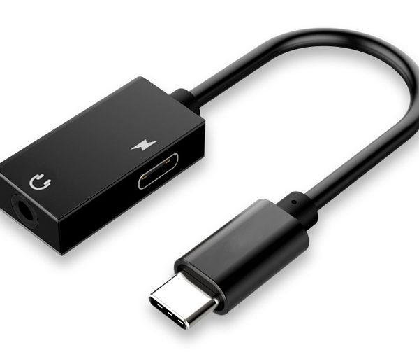 POWERTECH αντάπτορας USB-C σε USB-C & 3.5mm CAB-UC053, μαύρος