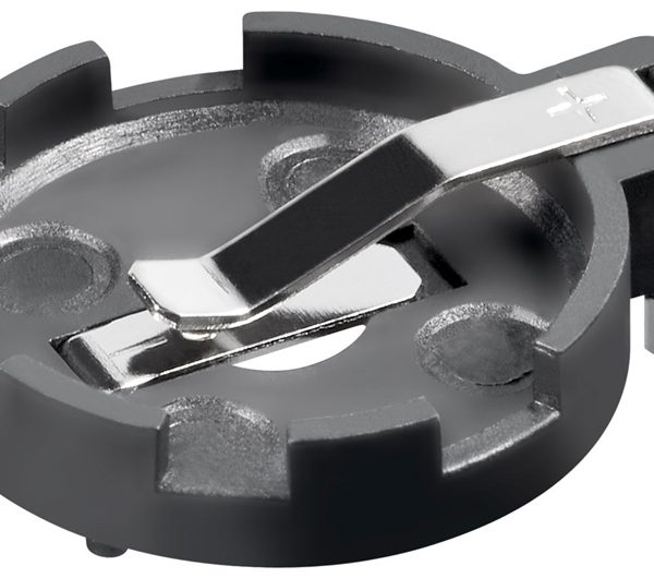 GOOBAY βάση μπαταρίας 56617, για CR2012/2016/2020/2025/2032, μαύρη