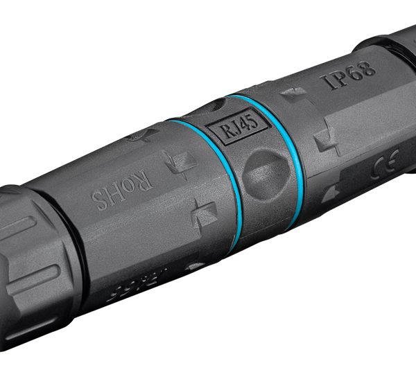 GOOBAY αδιάβροχος σύνδεσμος RJ45 Cat 6A 44416, IP68, μαύρο