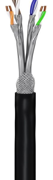 GOOBAY καλώδιο δικτύου 53867, CAT 7 S/FTP, Copper, 50m, μαύρο