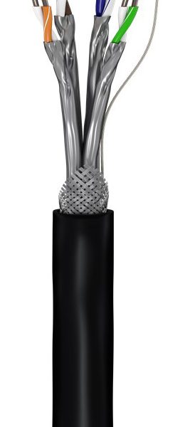 GOOBAY καλώδιο δικτύου 57197, CAT 6 S/FTP, CCA, έως 40m, 100m, μαύρο