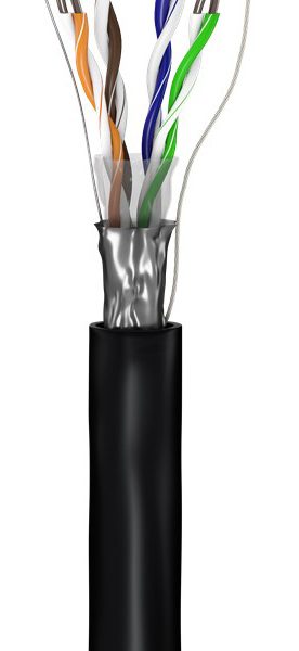 GOOBAY καλώδιο δικτύου 57294, CAT 5e F/UTP, CCA, έως 40m, 100m, μαύρο