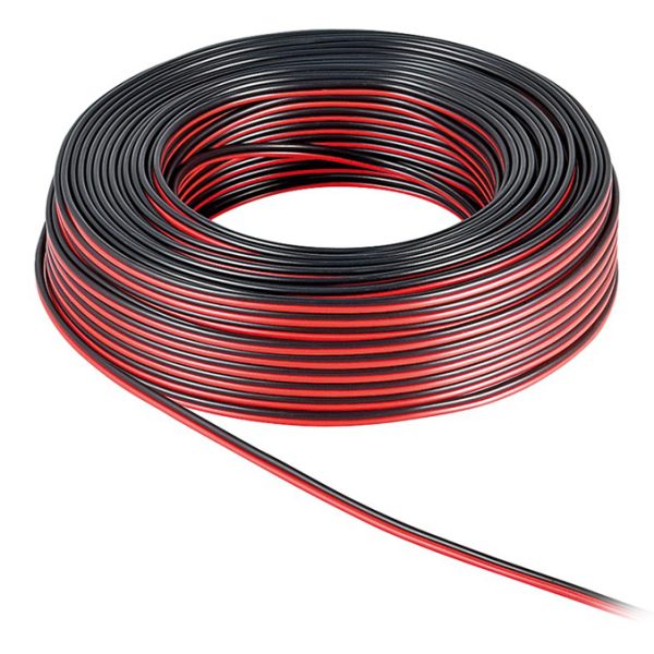 POWERTECH καλώδιο ήχου 2x 0.75mm² CAB-SP004, CCA, 10m, μαύρο & κόκκινο