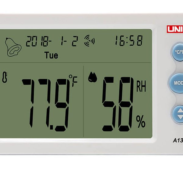 UNI-T θερμόμετρο & υγρασιόμετρο A13T, λειτουργία ρολόι & ξυπνητήρι