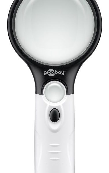 GOOBAY μεγεθυντικός φακός χειρός 41255 με φωτισμό LED, 1.75x & 12.25x