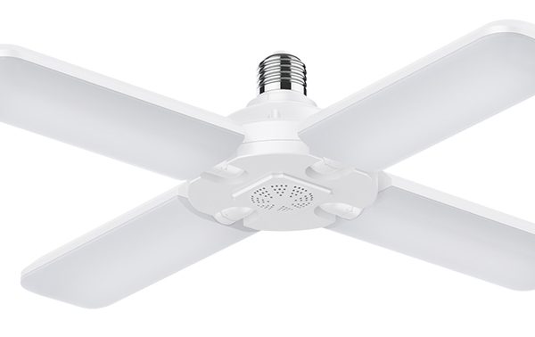 POWERTECH LED λάμπα E27-018, 4x αναδιπλούμενα πτερύγια, 52W, 4000K, E27