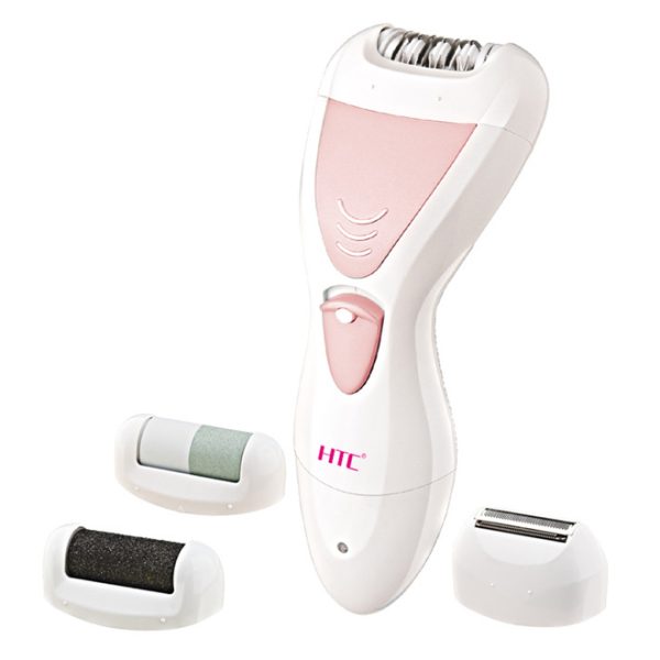 HTC αποτριχωτική μηχανή HL-026, 4 σε 1, επαναφορτιζόμενη, αδιάβροχη, ροζ