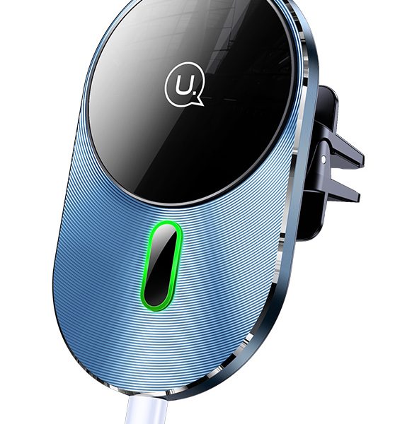 USAMS ασύρματος φορτιστής & βάση αυτοκινήτου US-CD170, 15W, γκρι