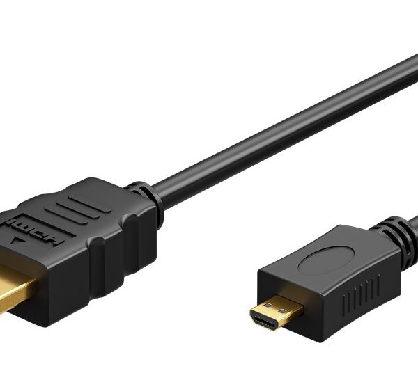 GOOBAY καλώδιο micro HDMI σε HDMI 53784 με Ethernet, 4K/60Hz, 1.5m, μαύρο