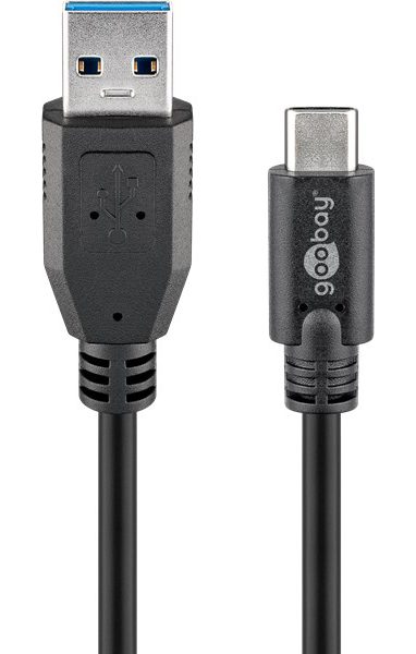 GOOBAY καλώδιο USB σε USB-C 73141, 15W, 5Gbps, 3m, μαύρο