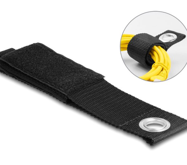 DELOCK ιμάντες τύπου Velcro 19567, 43.5 x 5cm, μαύρος, 5τμχ