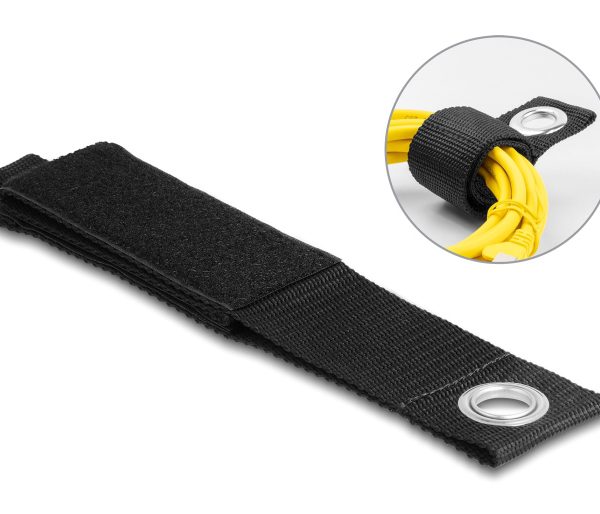 DELOCK ιμάντες τύπου Velcro 19573, 50.8 x 5cm, μαύρος, 5τμχ