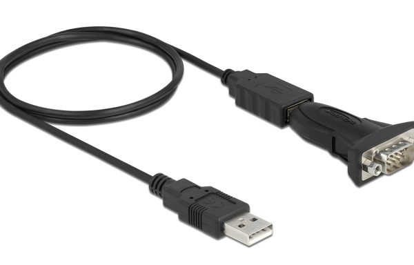 DELOCK αντάπτορας USB σε RS-232 DB9 61506 με καλώδιο USB, 0.8m, μαύρο
