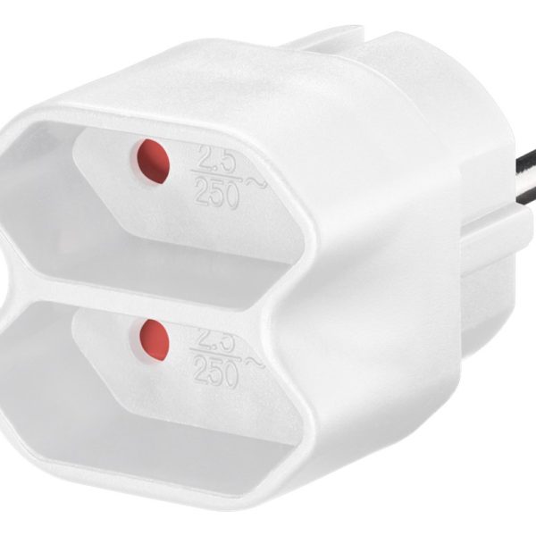 GOOBAY αντάπτορας ρεύματος 51000, 2x Euro, 230V 2.5A, λευκός