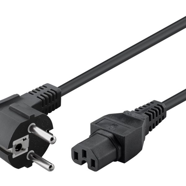 GOOBAY καλώδιο τροφοδοσίας 93277, γωνιακό, 0.75mm², 2m, μαύρο