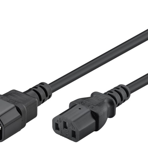 GOOBAY καλώδιο προέκτασης τροφοδοσίας 68602, 0.75mm², 1.5m, μαύρο