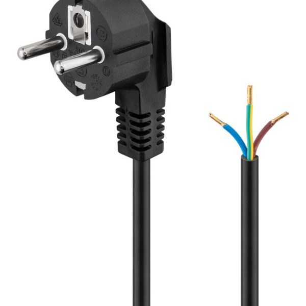 GOOBAY καλώδιο τροφοδοσίας 93976, γωνιακό, 0.75mm², 1.5m, μαύρο