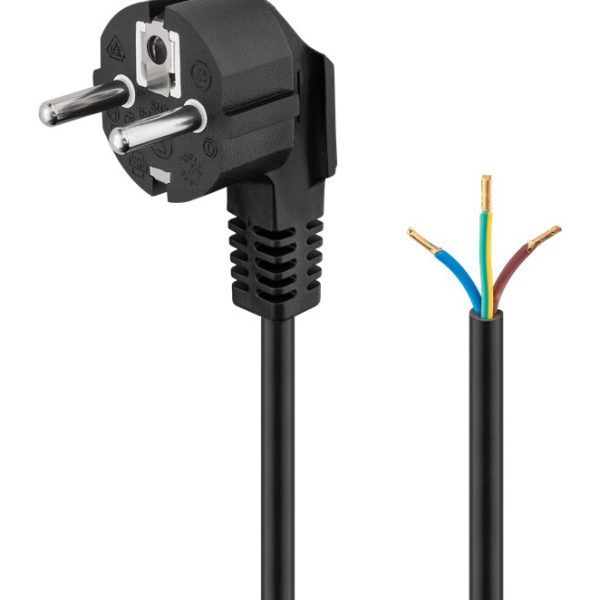 GOOBAY καλώδιο τροφοδοσίας 96034, γωνιακό, 1mm², 5m, μαύρο