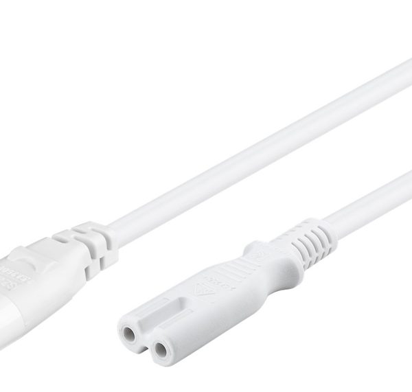 GOOBAY καλώδιο προέκτασης τροφοδοσίας 97200, 2x 0.75mm², 2m, λευκό