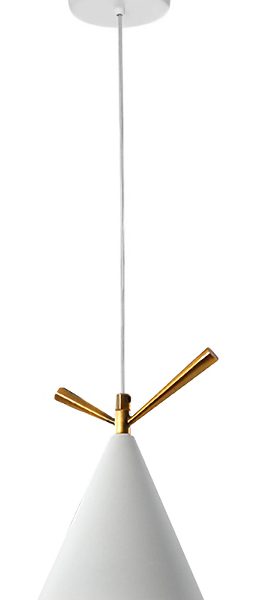 POWERTECH φωτιστικό οροφής HLL-0067, E27, Φ15, μεταλλικό, λευκό