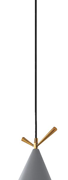 POWERTECH φωτιστικό οροφής HLL-0068, E27, Φ15, μεταλλικό, γκρι