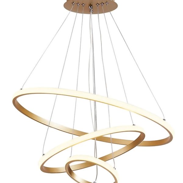 POWERTECH LED φωτιστικό οροφής HLL-0078, 44W, 4000K, 60x60cm, χρυσό