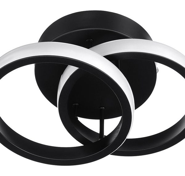 POWERTECH LED φωτιστικό οροφής HLL-0081, 20W, 4000K, 24.5x16.5cm, μαύρο