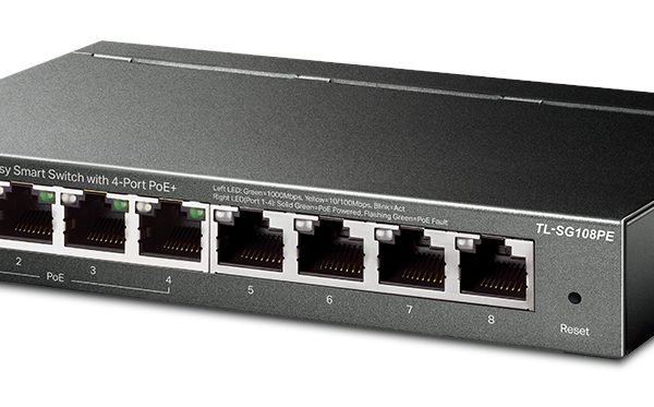TP-LINK Easy Smart Switch TL-SG108PE, 8-Port Gbit, 4-Port PoE, Ver. 5.0