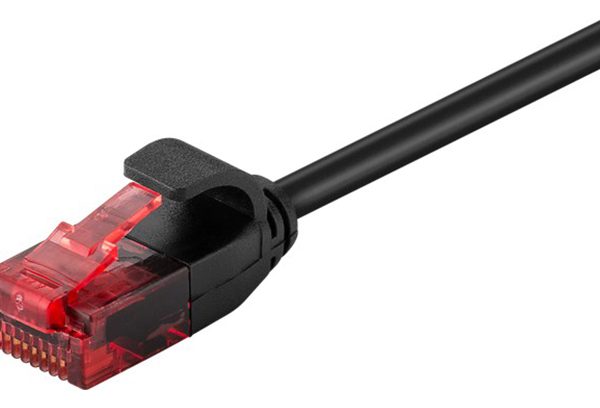 GOOBAY καλώδιο δικτύου 93713, CAT 6 U/UTP, slim, copper, 0.5m, μαύρο