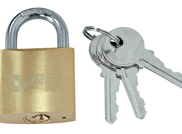 MEGA λουκέτο ασφαλείας 24263, 3x κλειδιά, μεταλλικό, 63mm