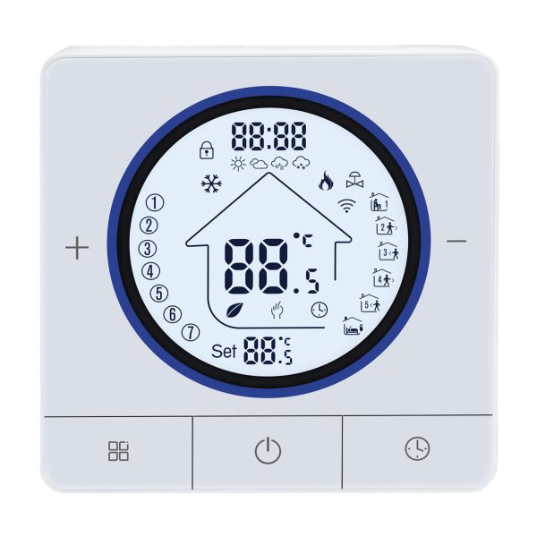 Smart θερμοστάτης αερίου BHT-800WM-GCLW, WiFi, επιτοίχιος, λευκός