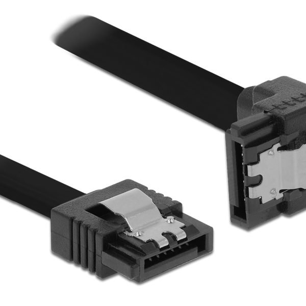 POWERTECH καλώδιο SATA III CAB-W050, γωνιακό, 6 Gb/s, 0.50m, μαύρο