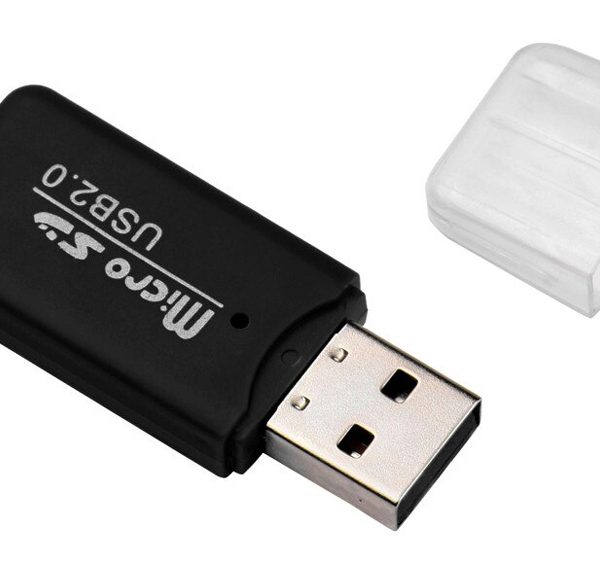 POWERTECH mini card reader PT-893, Micro SD card, μαύρος