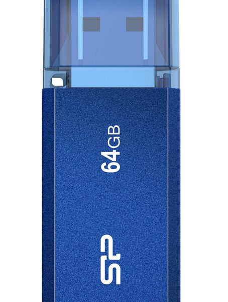 SILICON POWER USB Flash Drive Helios 202, 64GB, USB 3.2, μπλε