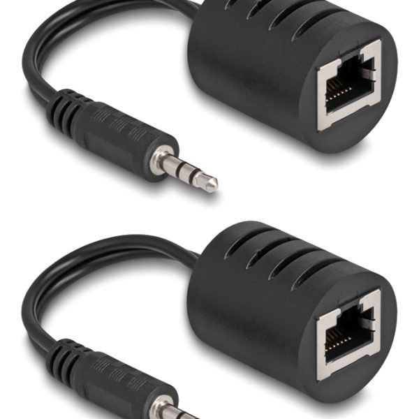 DELOCK audio extender 87858 3.5mm σε 3.5mm, μέσω καλωδίου RJ45, έως 50m