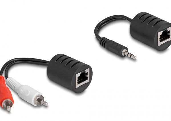 DELOCK audio extender 87859 3.5mm σε RCA, μέσω καλωδίου RJ45, έως 50m