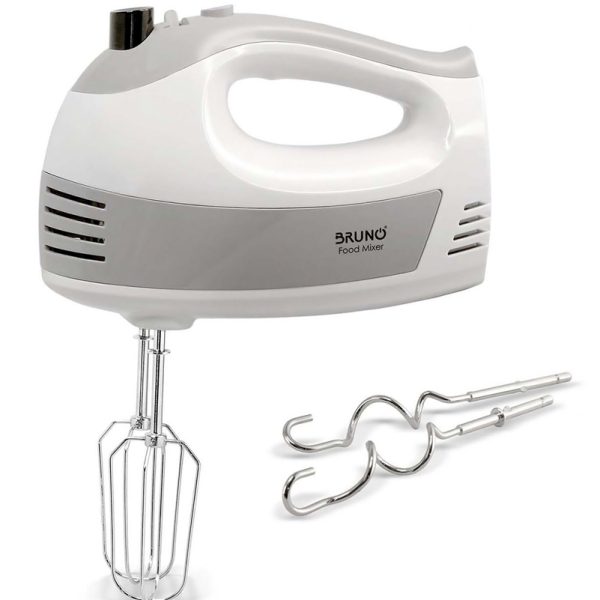 BRUNO μίξερ χειρός BRN-0110, 500W, 5 ταχύτητες & turbo, λευκό