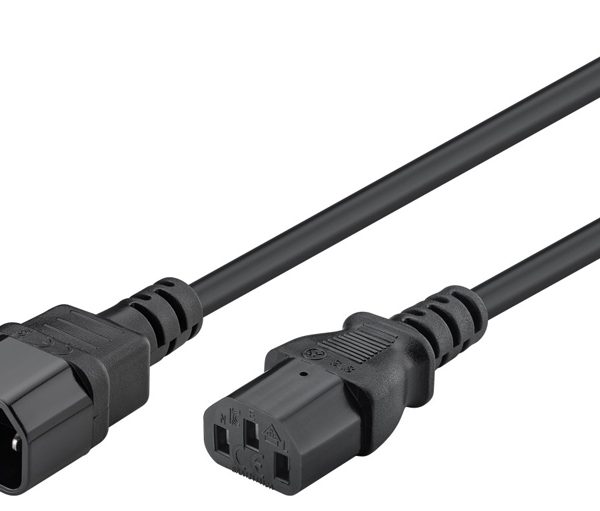 GOOBAY καλώδιο προέκτασης τροφοδοσίας 50081, 0.75mm², 2m, μαύρο