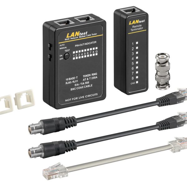 GOOBAY tester δικτύου 93010 με θήκη, CAT 5/6 & ISDN, RJ11/RJ12/RJ45