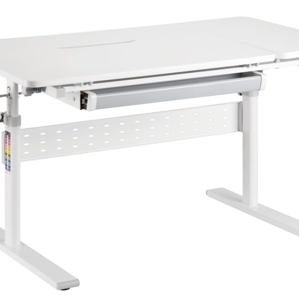 BRATECK παιδικό γραφείο E603, ρυθμιζόμενο, 100x60x54~76cm, λευκό