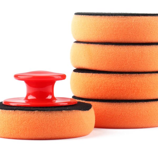 AMIO σετ σφουγγαριών γυαλίσματος αυτοκινήτου 02903 με λαβή, 10cm, 5τμχ