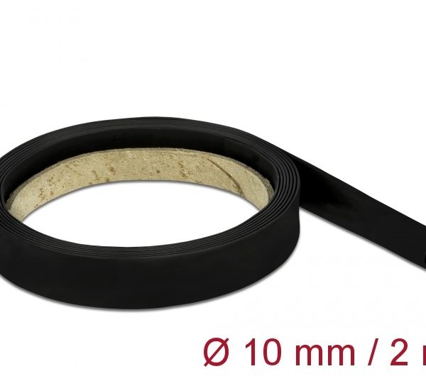 DELOCK Θερμοσυστελλόμενο μονωτικό για καλώδια 18981, 2mx10mm, 2:1 μαύρο