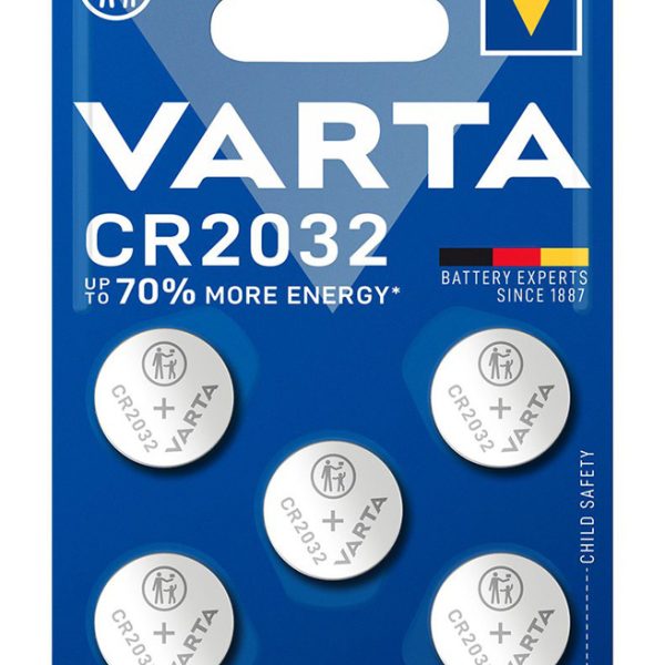 VARTA μπαταρία λιθίου CR2032, 3V, 5τμχ