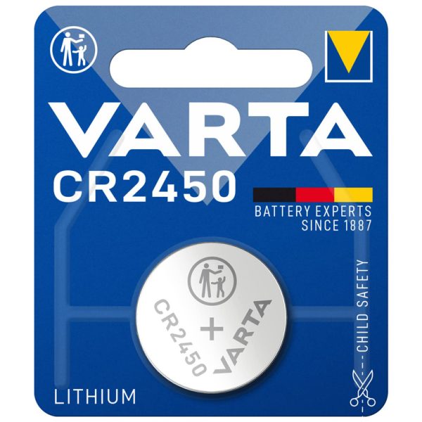 VARTA μπαταρία λιθίου CR2450, 3V, 1τμχ