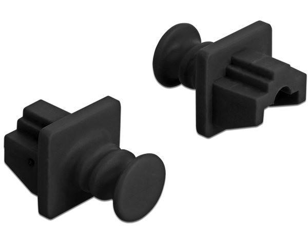 DELOCK κάλυμμα προστασίας για θύρα RJ45 86176, μαύρο, 10τμχ
