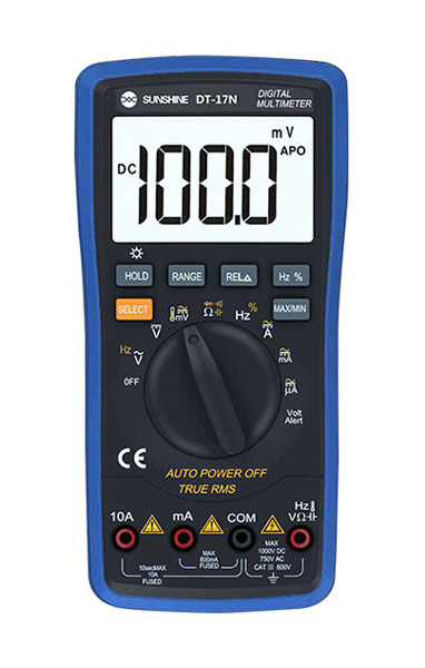 SUNSHINE ψηφιακό πολύμετρο DT-17N, AC 700V/DC 1000V, AC/DC 10A