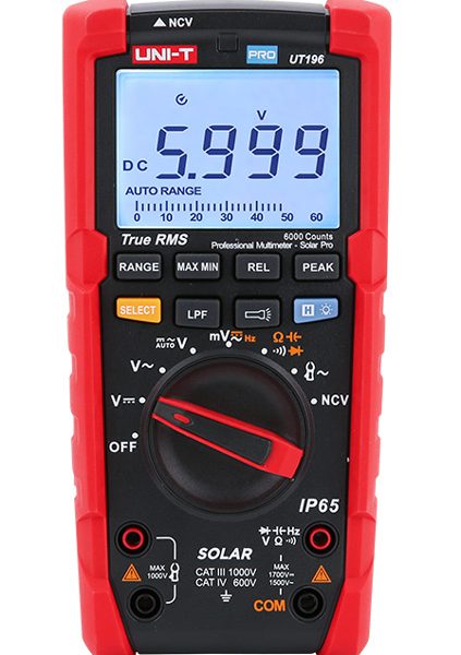 UNI-T ψηφιακό πολύμετρο Solar Pro UT196, 1700V DC/1500V AC, True RMS