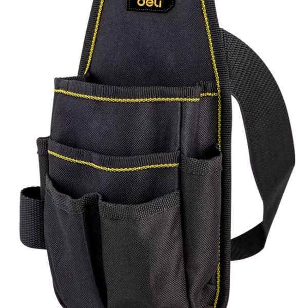 DELI εργαλειοθήκη μέσης DL430003 για εργαλεία χειρός, 25x12cm, μαύρη